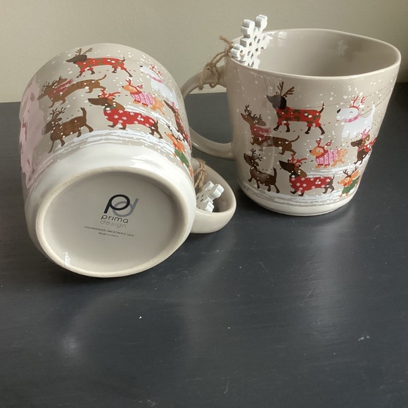 Set of 2 PRIMA DESIGN Holiday Dachshund Mugs - Picture 4 of 6